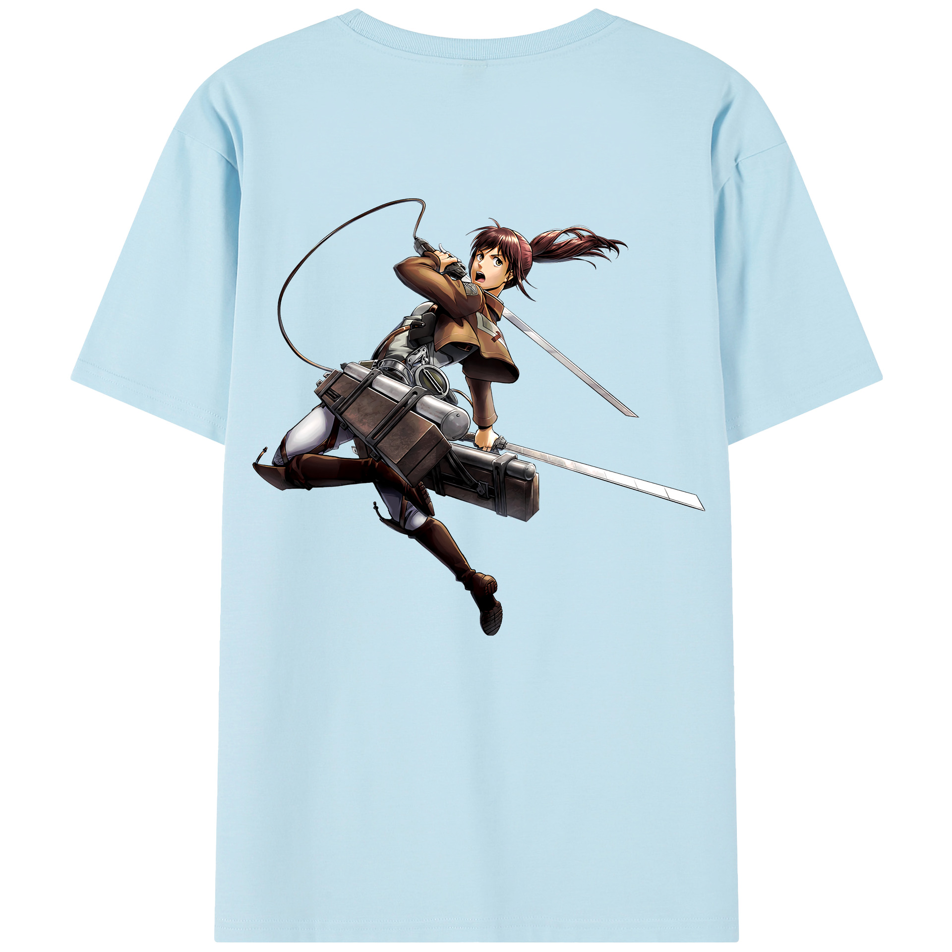 （画像用） 進撃の巨人 サシャ·ブラウス Attack on Titan Sasha Blaus 綿100％半袖Tシャツ（背面プリント）
